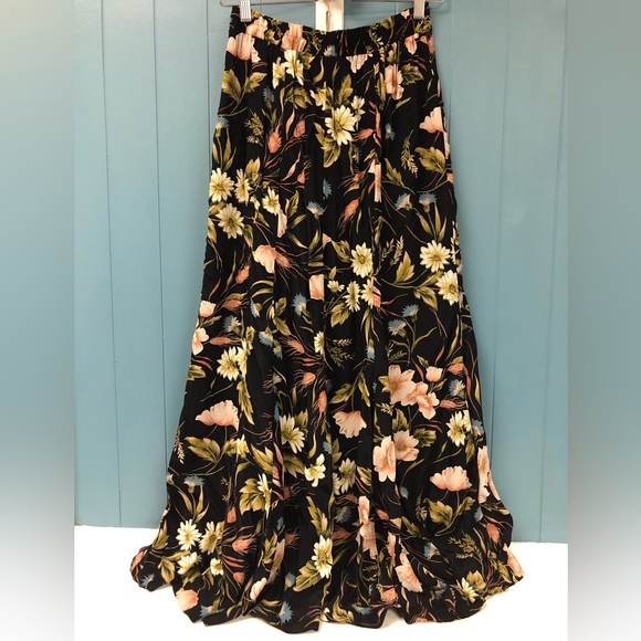 Vintage Y2K Karen Kane button up Floral Maxi skirt women’s size 8‎ made in USA - Picture 5 of 8